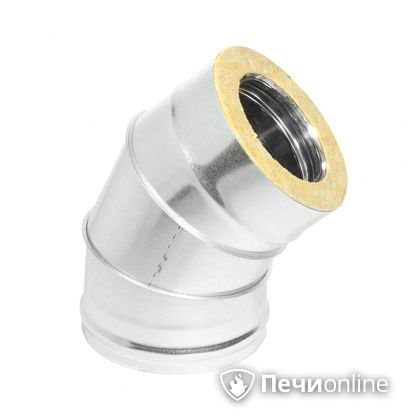 Колено 135° (45°) Теплов и Сухов Отвод Термо 45* ОТ-Р 430-0.5/оцинковка D115/180 в Домодедово