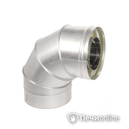 Колено 90° сэндвич Теплов и Сухов Отвод Термо 87* ОТ-Р 430-0.5/оцинковка D115/180 в Домодедово
