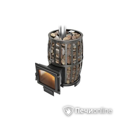 Дровяная печь-каменка Везувий Легенда Русский пар Ковка 24 (240) в Домодедово