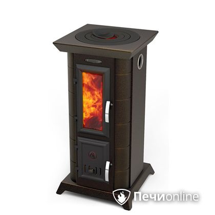 Отопительно-варочная печь TMF Статика Тетра чугунная дверца черная бронза в Домодедово