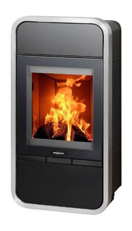 Печь-камин ABX Smart (Trim), черная, нержавеющая сталь в Домодедово