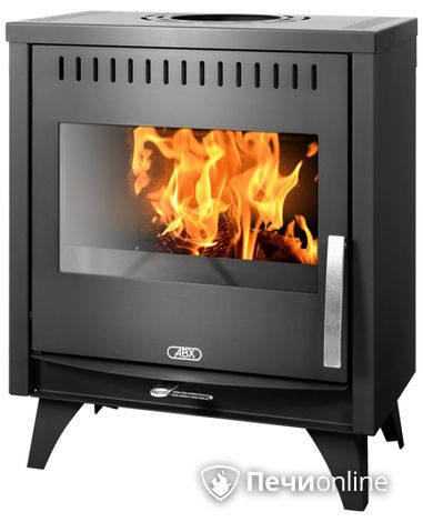 Печь-камин ABX Tampa, черная сталь в Домодедово