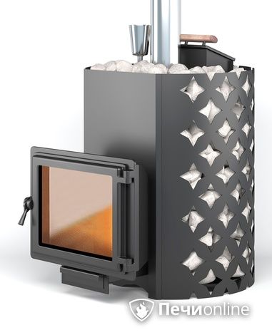 Дровяная печь-каменка Этна 24 (Панорама) Закрытая каменка в Домодедово