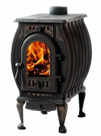 Отопительно-варочная печь Сибирь  чугунная "Сибирь-8" со стеклом в Домодедово