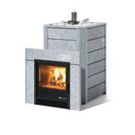 Дровяная печь-каменка ИзиСтим Ялта 25К (Талькохлорит), AISI430