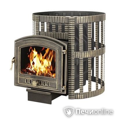 Дровяная банная печь Везувий Легенда Ковка 22 (224) чугун в Домодедово
