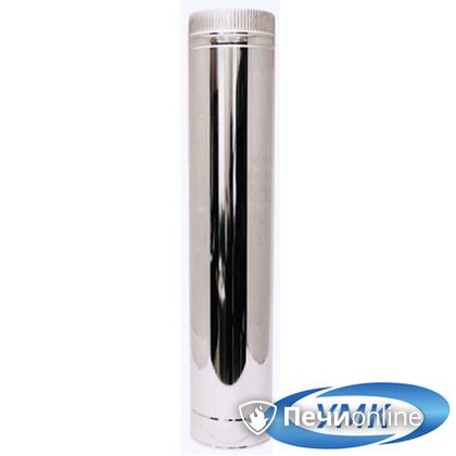 Дымоход УМК Труба D115 L=1.0 м 1.0мм. нержавейка в Домодедово