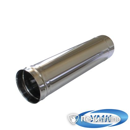 Дымоход УМК Труба D140 L=0,25 м 1,0 мм. нержавейка в Домодедово