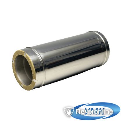 Дымоход УМК 0.5м 115х200 Н+Н 1,0мм 0,5мм по воде в Домодедово