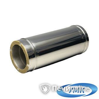 Дымоход УМК Сэндвич-труба 0.5м 140х200 Н+Оц 0.5мм 0.5мм по воде в Домодедово