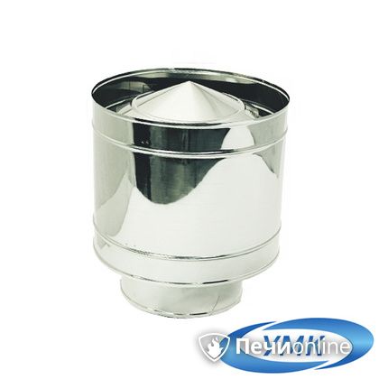 Дымоход УМК Зонт с дефлектором D100 0.5 мм нержавейка в Домодедово