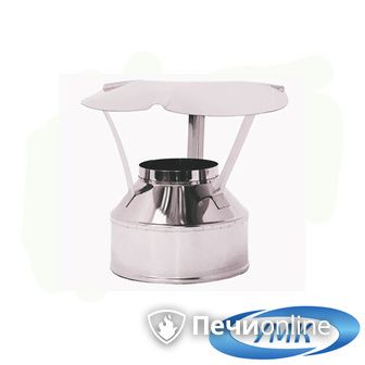 Дымоход УМК Оголовок D80х160 Н+Н 0.5мм 0.5мм по воде в Домодедово