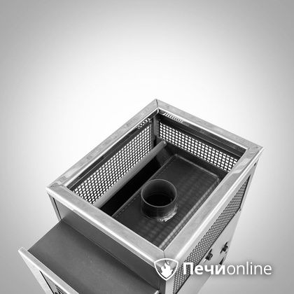 Дровяная банная печь Радуга ПБ-21 (встроенный теплообменник) 6 мм прочистная дверца в Домодедово
