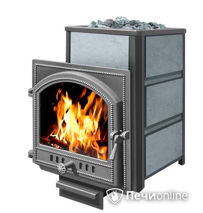 Дровяная банная печь Везувий Легенда 22 (205) в талькохлорите чугун в Домодедово