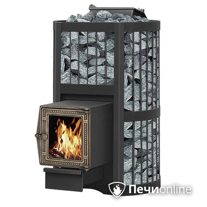 Дровяная банная печь Везувий Ураган Стандарт 22 (ДТ-4С) с закрытой каменкой чугун в Домодедово