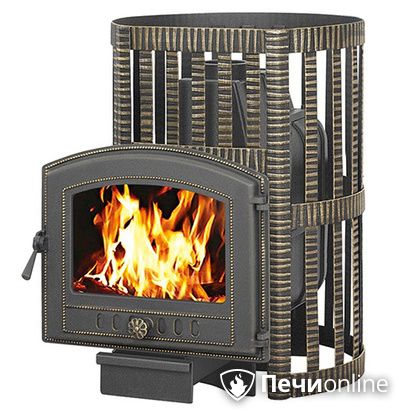 Дровяная банная печь Везувий Легенда Ковка 28 (224) чугун в Домодедово