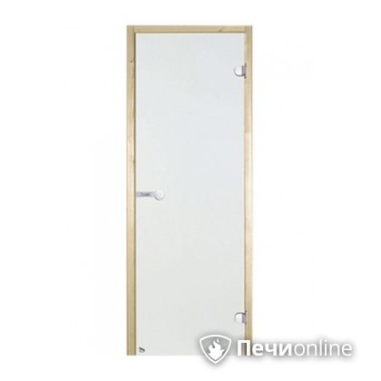 Дверь для бани Harvia Стеклянная дверь для сауны 7/19 коробка сосна сатин D71905М в Домодедово